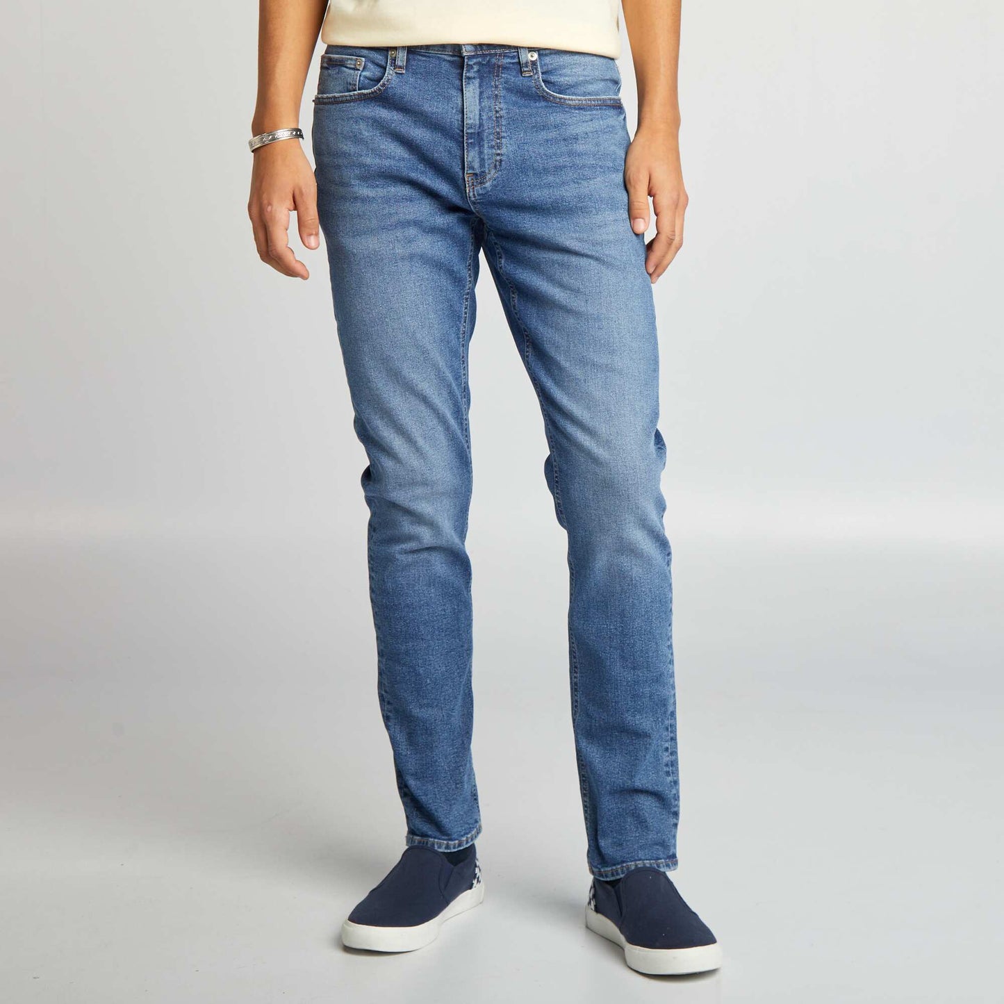 Slim-fit 5-pocket denim trousers BLUE