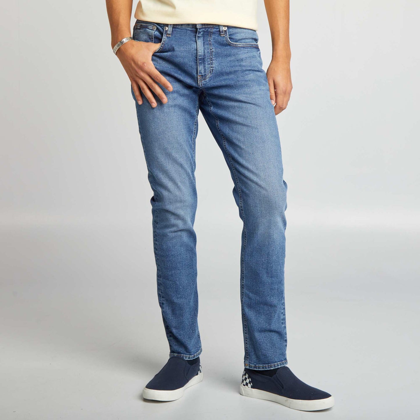 Slim-fit 5-pocket denim trousers BLUE