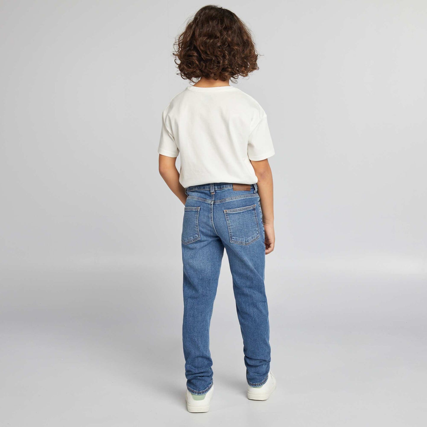Slim-fit jeans with adjustable waist BLUE