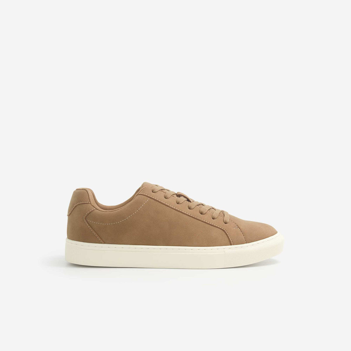 Textured low-top sneakers CAMEL
