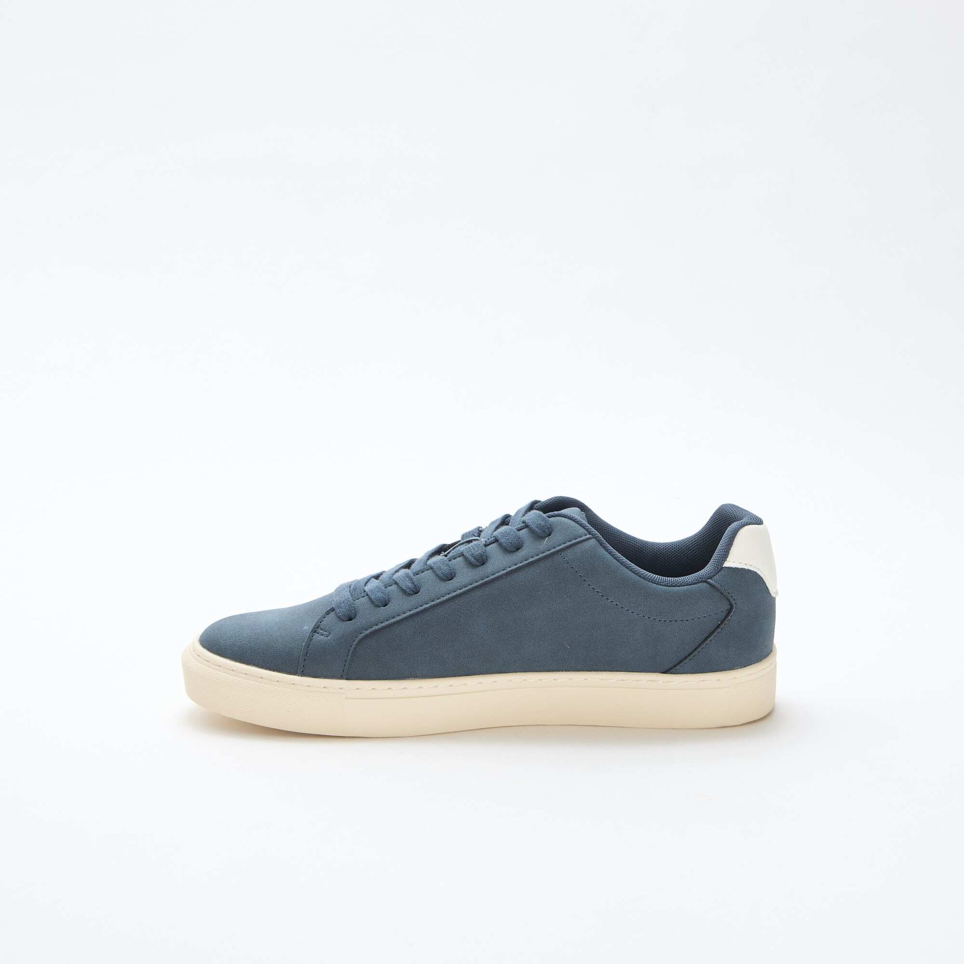 Textured low-top trainers BLUE