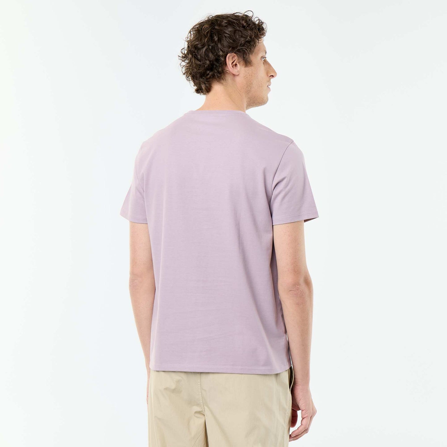 Round-neck cotton T-shirt PINK