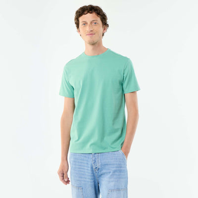 Round-neck cotton T-shirt GREEN