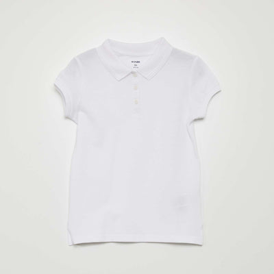 Short-sleeved polo shirt white