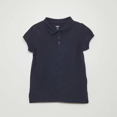 Short-sleeved polo shirt blue
