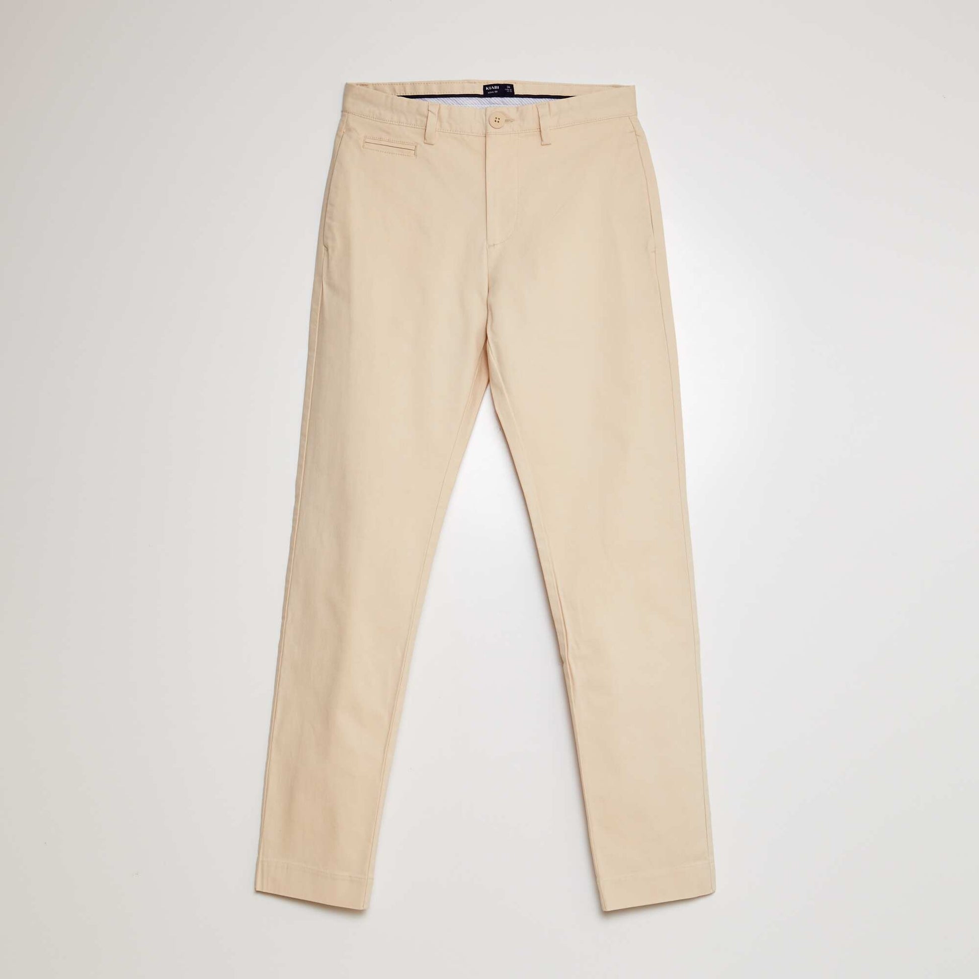 Slim-fit tencel trousers BEIGE