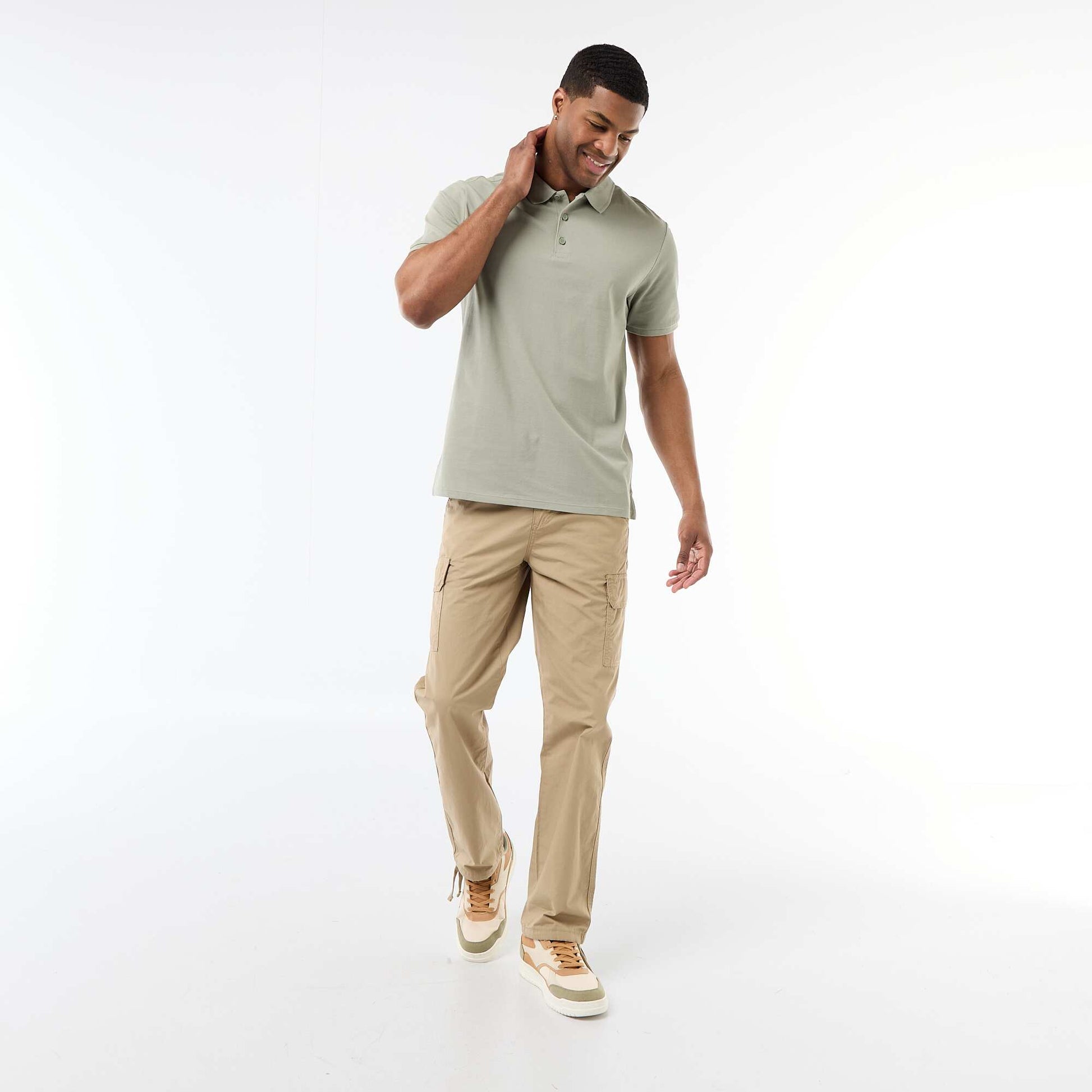 Cotton piqué polo shirt GREEN
