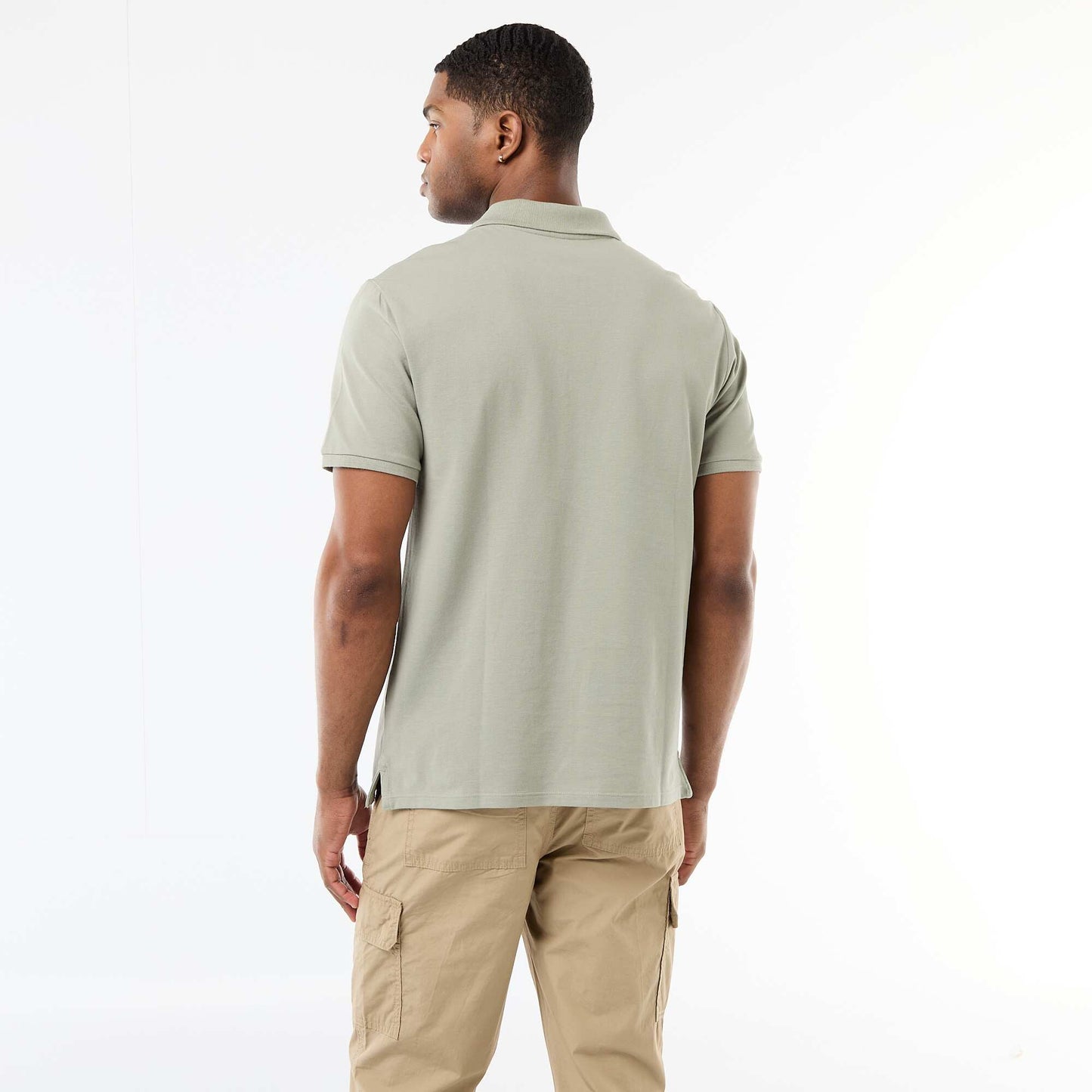 Cotton piqué polo shirt GREEN