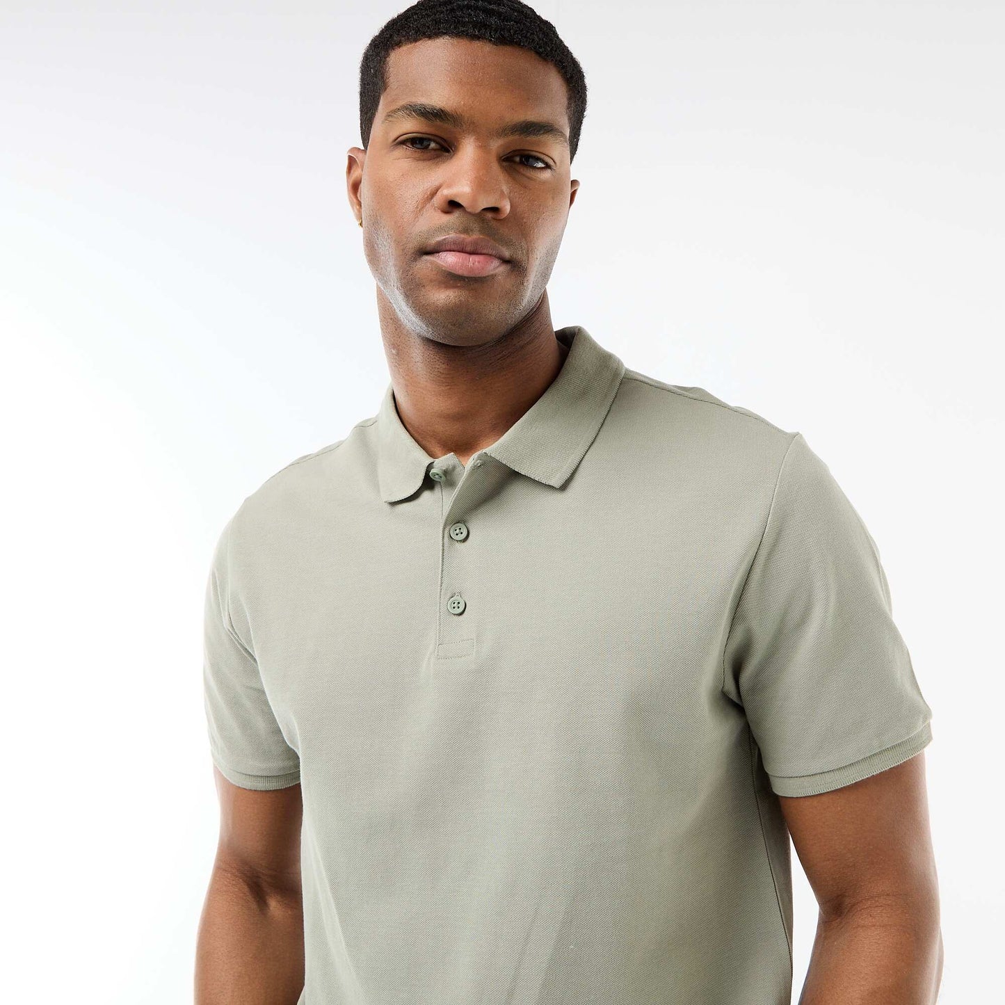 Cotton piqué polo shirt GREEN