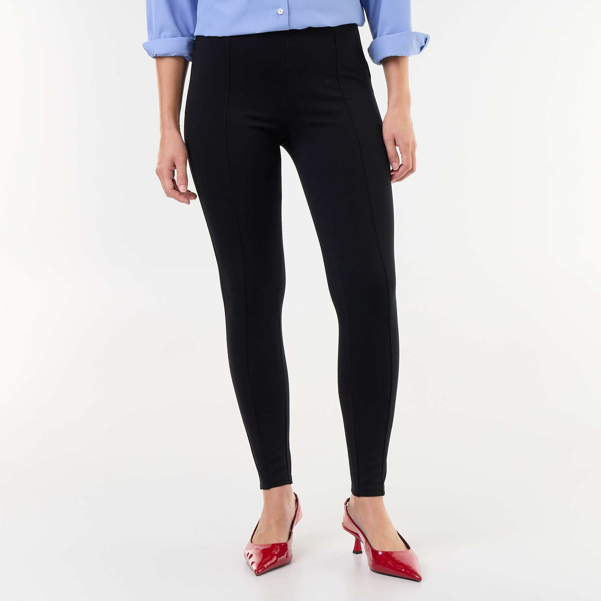 Milano knit long leggings BLACK