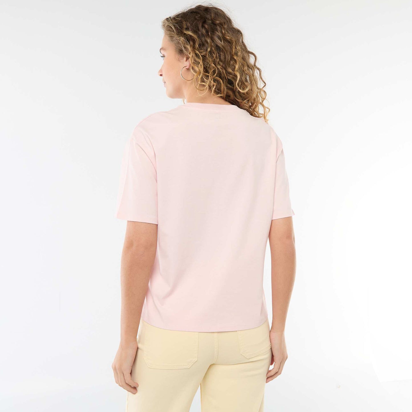 Oversized Round-Neck T-shirt PINK