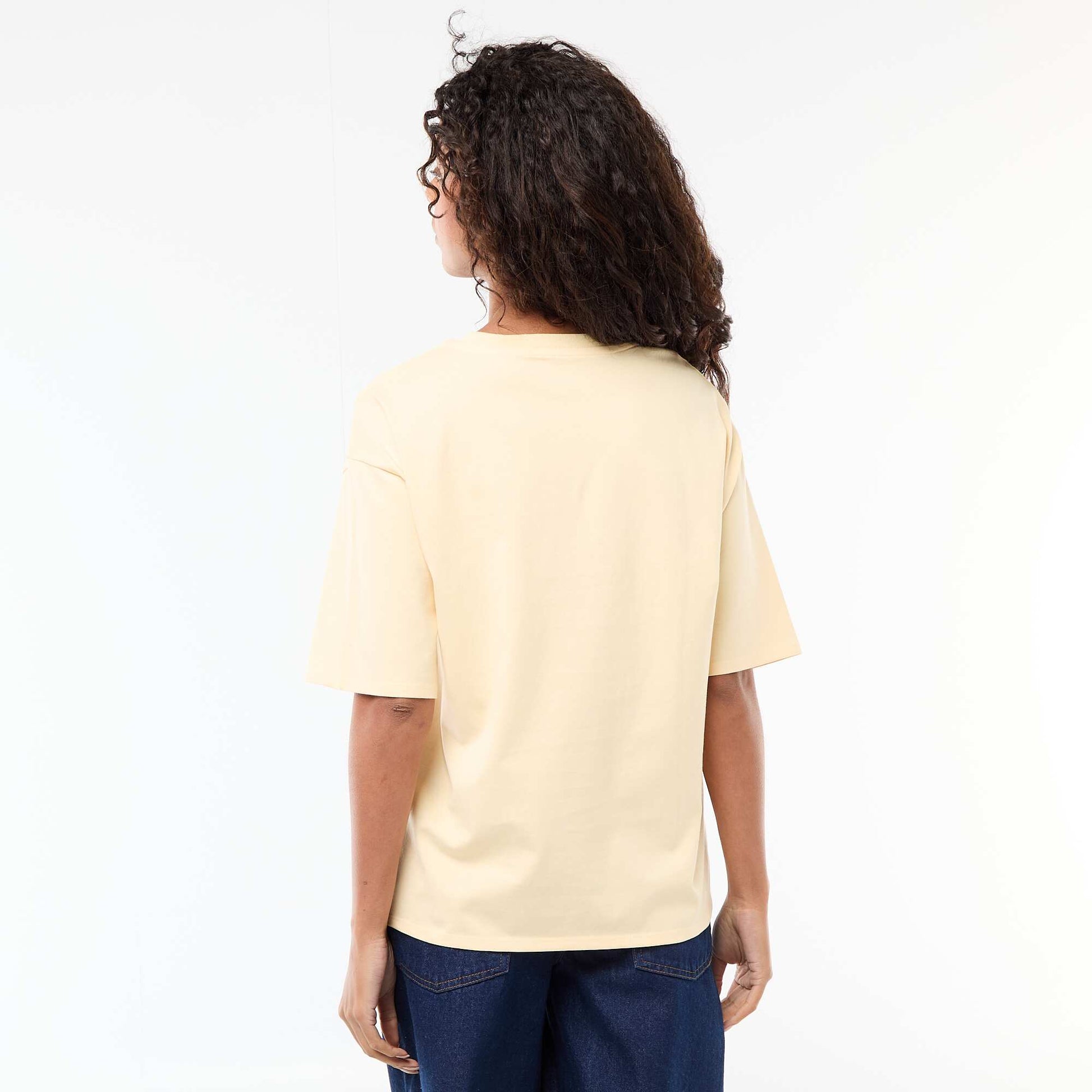 Oversized Round-Neck T-shirt YELLOW