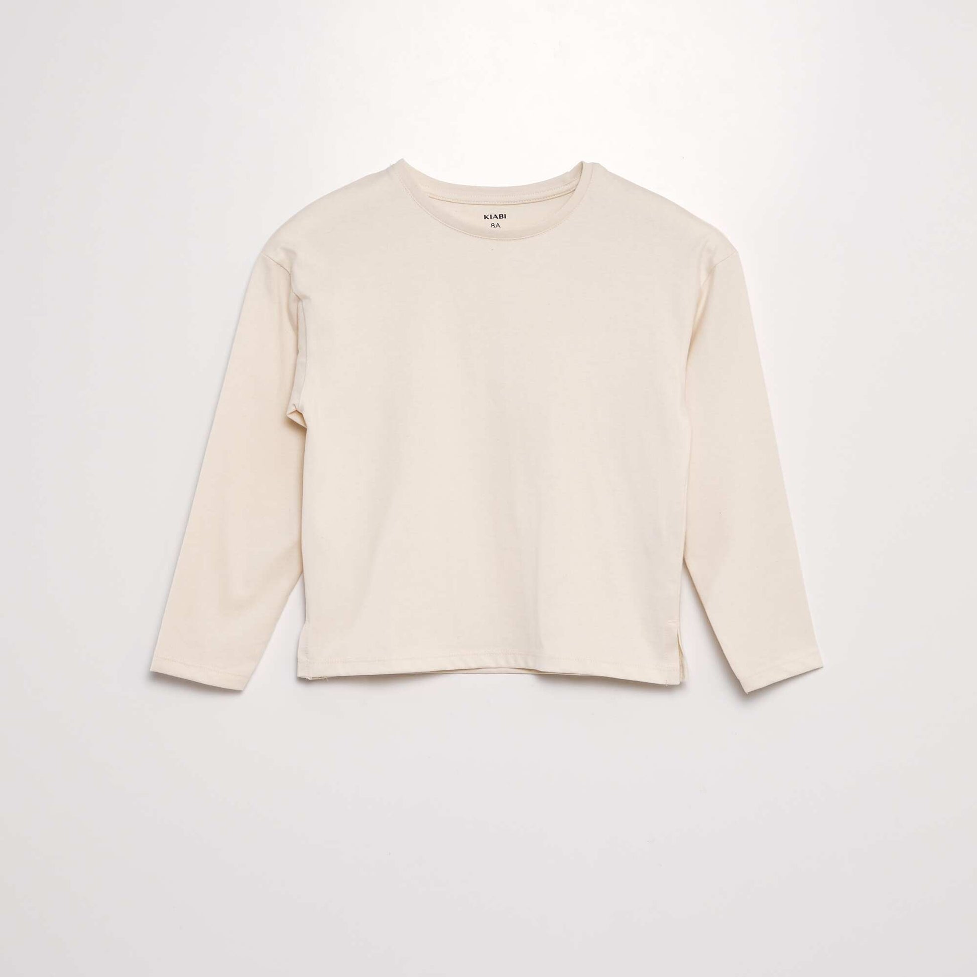 Buy Thick Jersey Knit T-Shirt Tough Cottont White for Girls