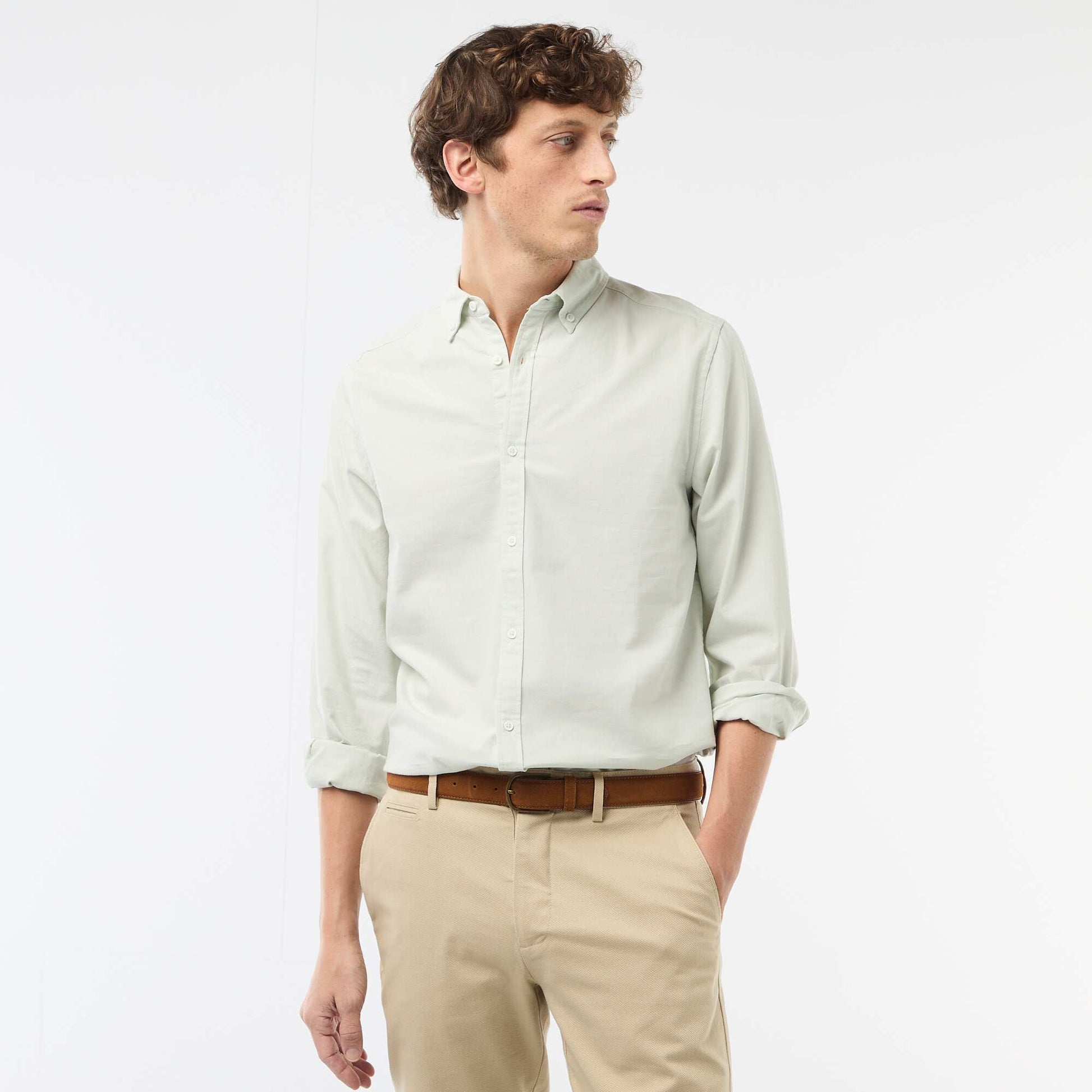 Regular-fit Oxford shirt BLUE