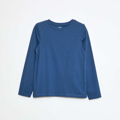 Basic long-sleeved T-shirt BLUE