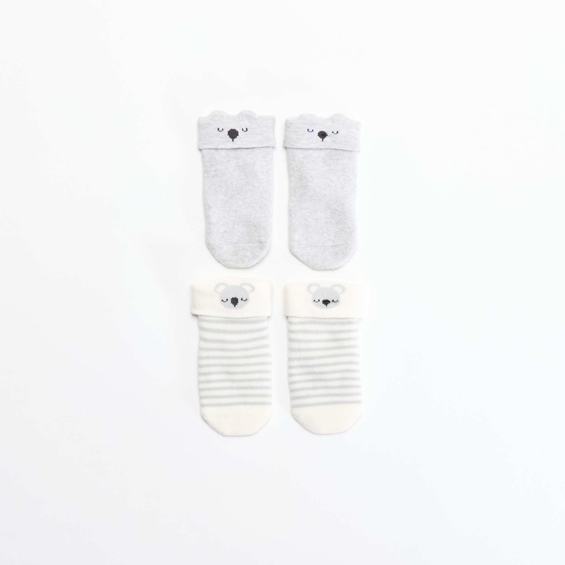 2-pack of newborn socks GREY