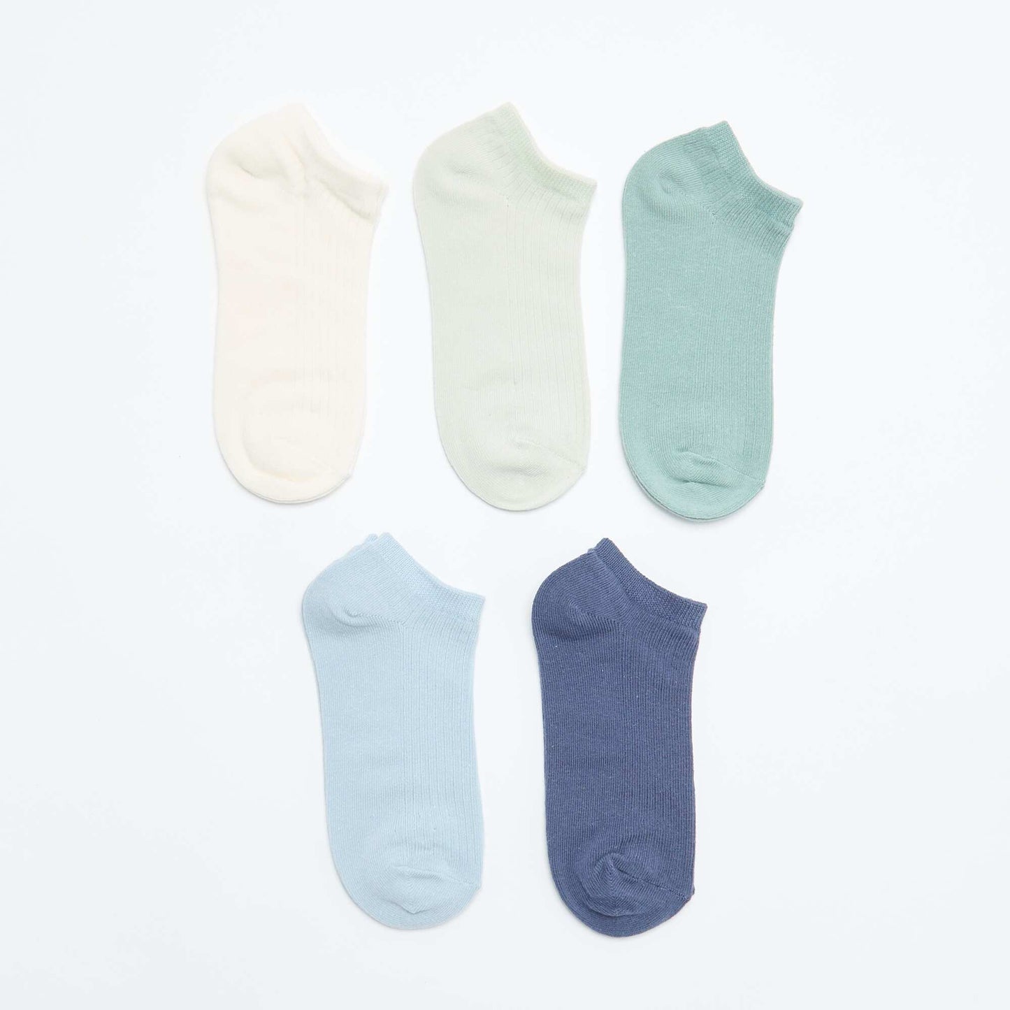 Pack of 5 Invisible Socks BLUE