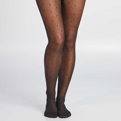 Dotted tights - 30D black