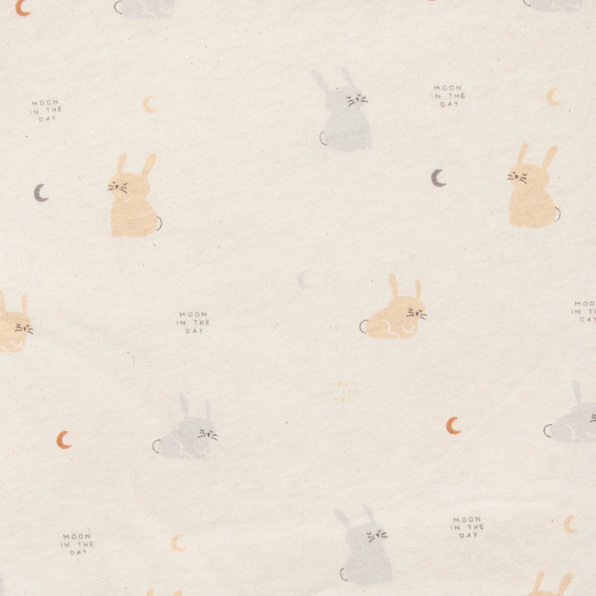Printed blanket with fleecy lining BEIGE