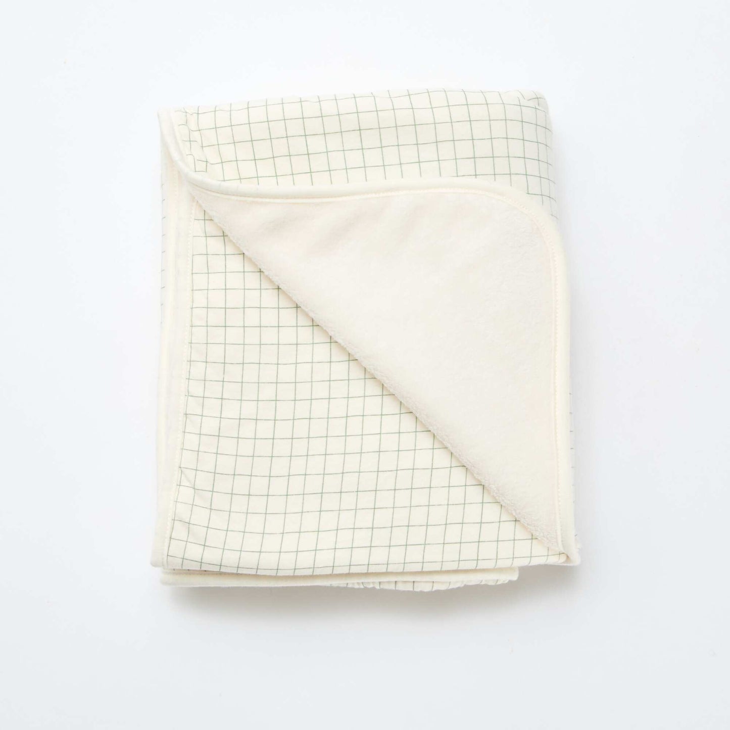 Printed blanket with fleecy lining WHITE