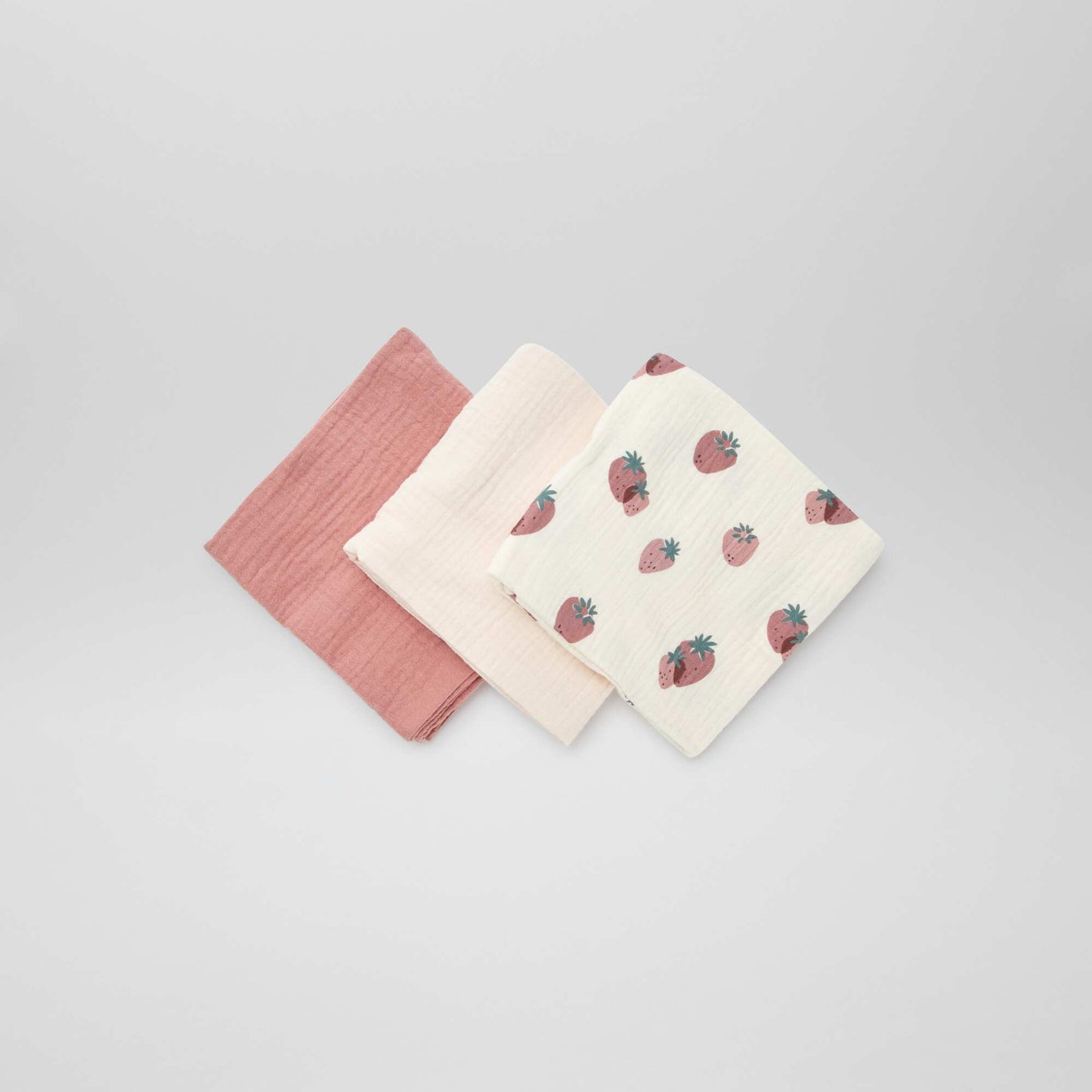 Pack of 3 muslin squares WHITE