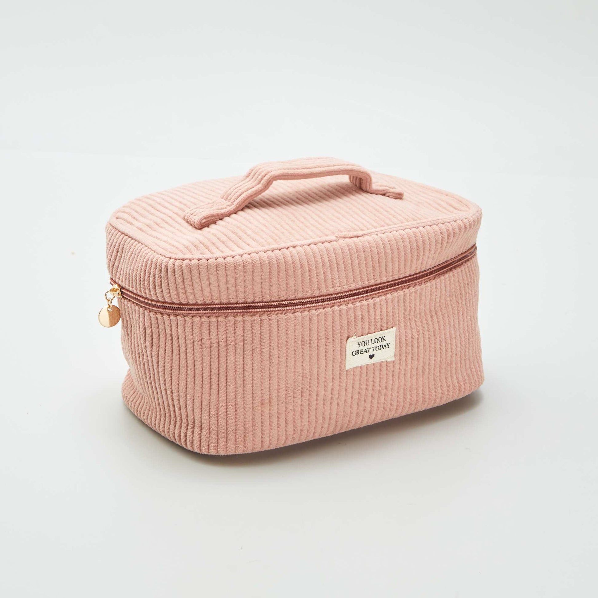 Toiletry bag - Corduroy vanity case PINK