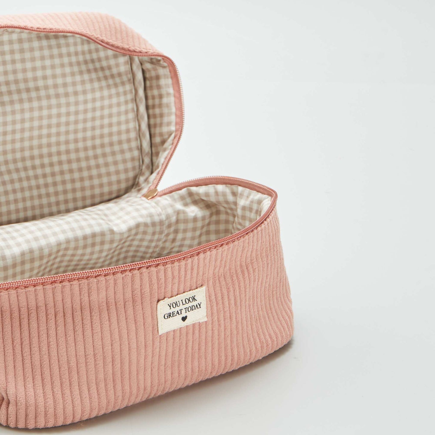 Toiletry bag - Corduroy vanity case PINK