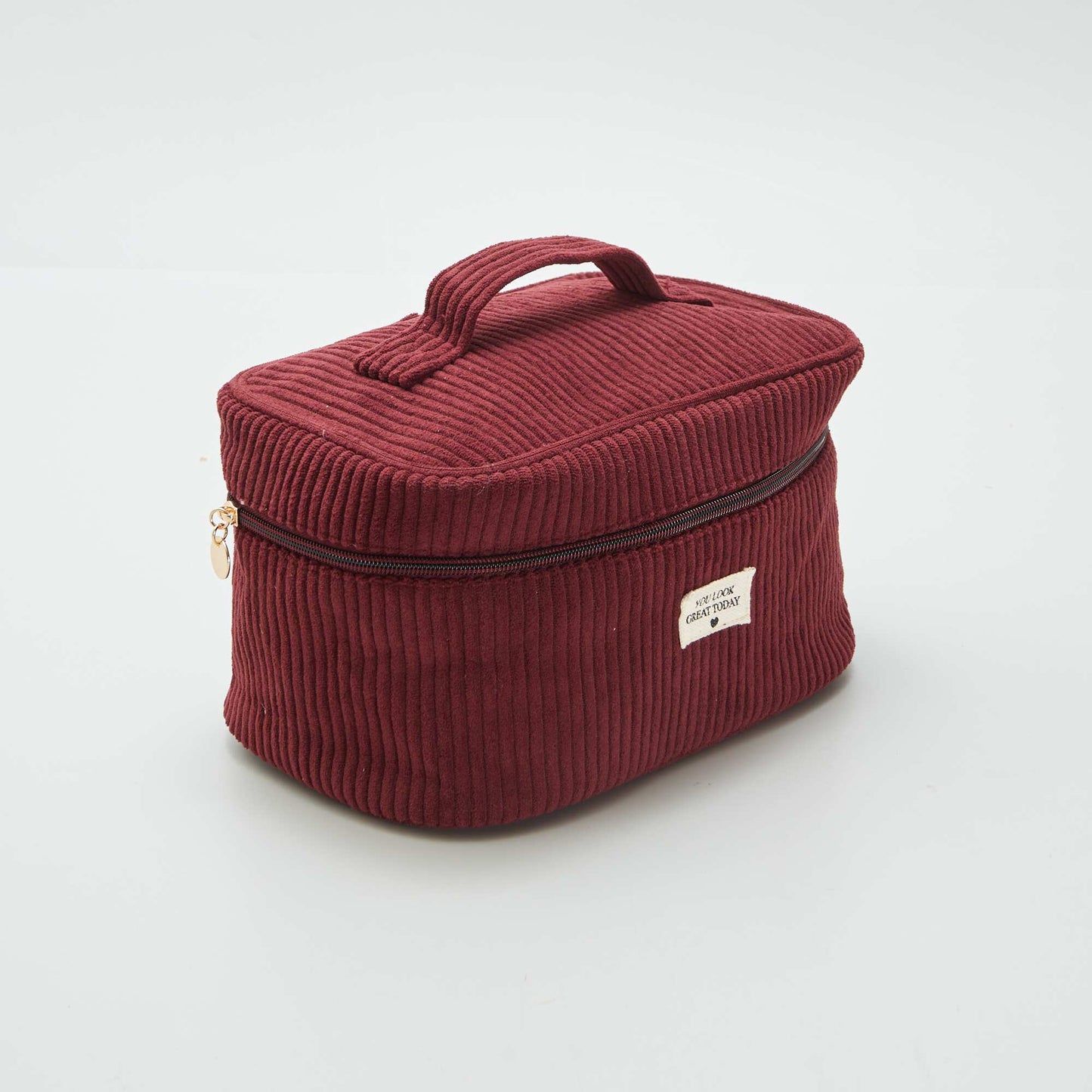 Toiletry bag - Corduroy vanity case RED