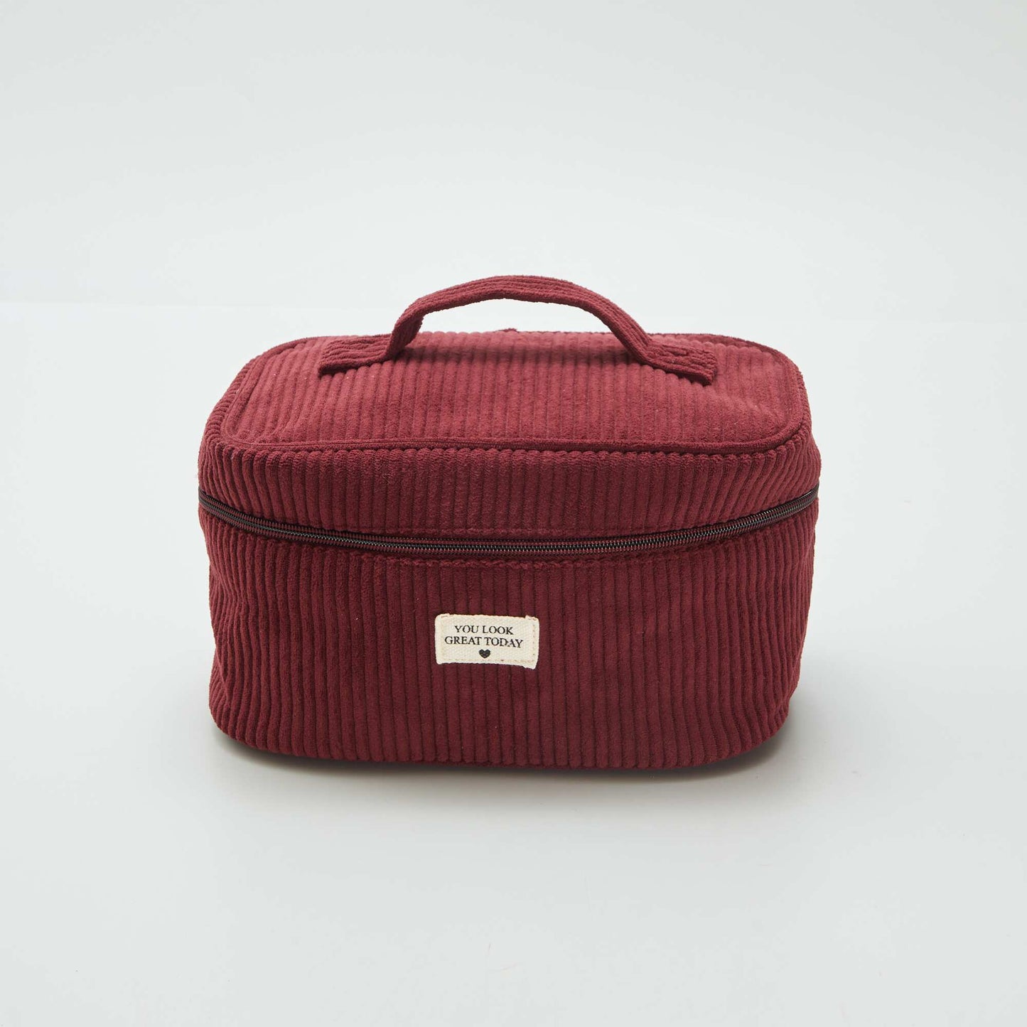 Toiletry bag - Corduroy vanity case RED
