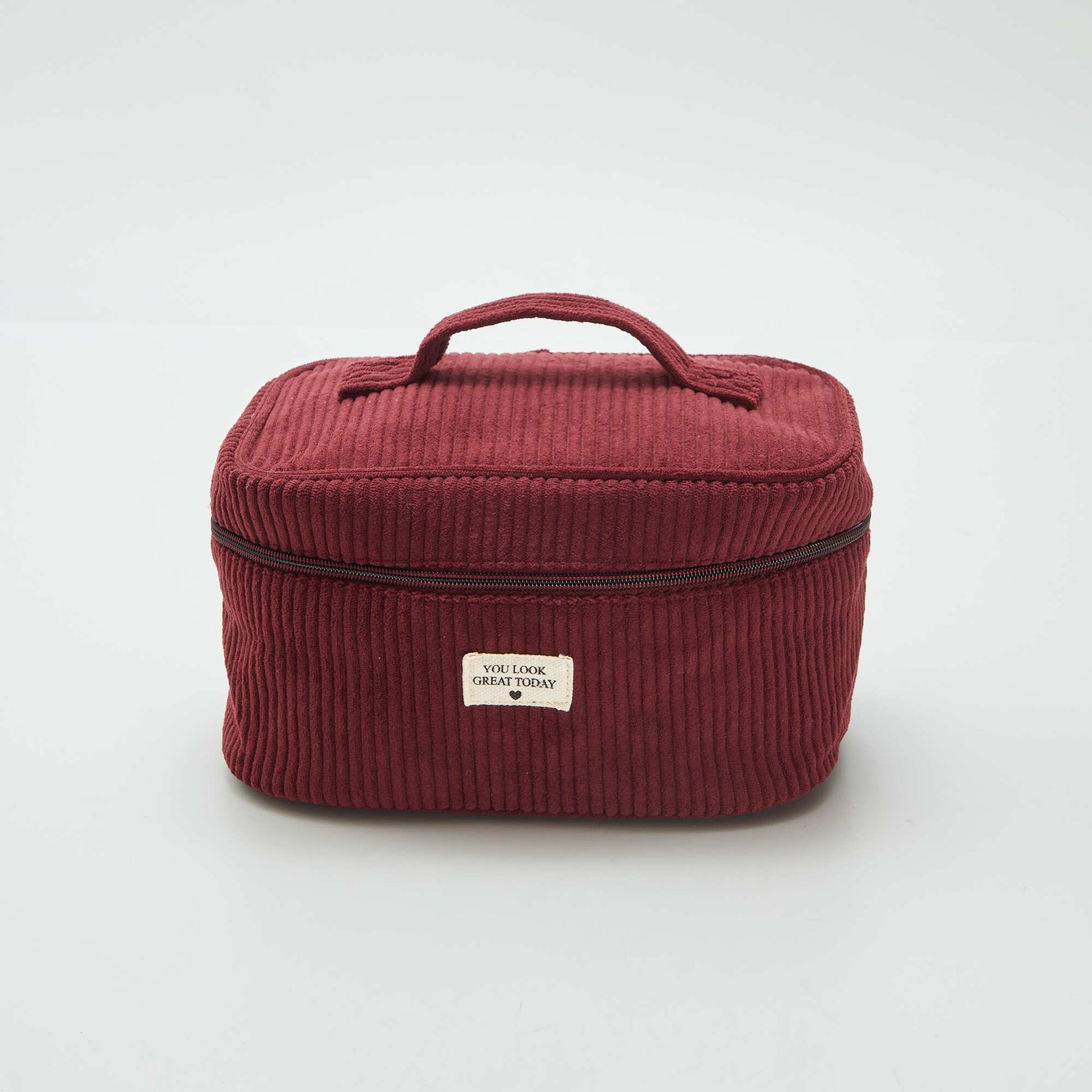 Toiletry bag - Corduroy vanity case RED