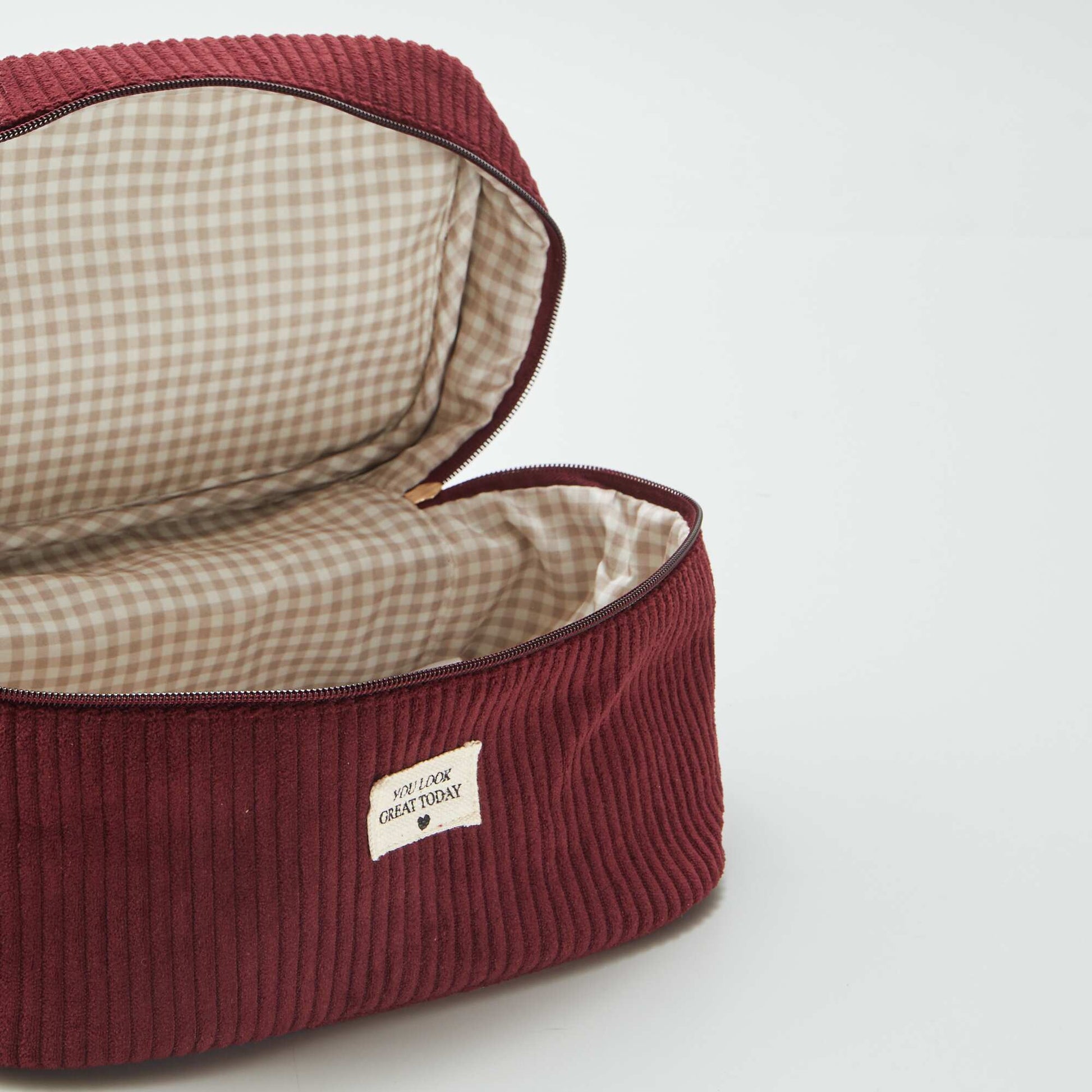Toiletry bag - Corduroy vanity case RED