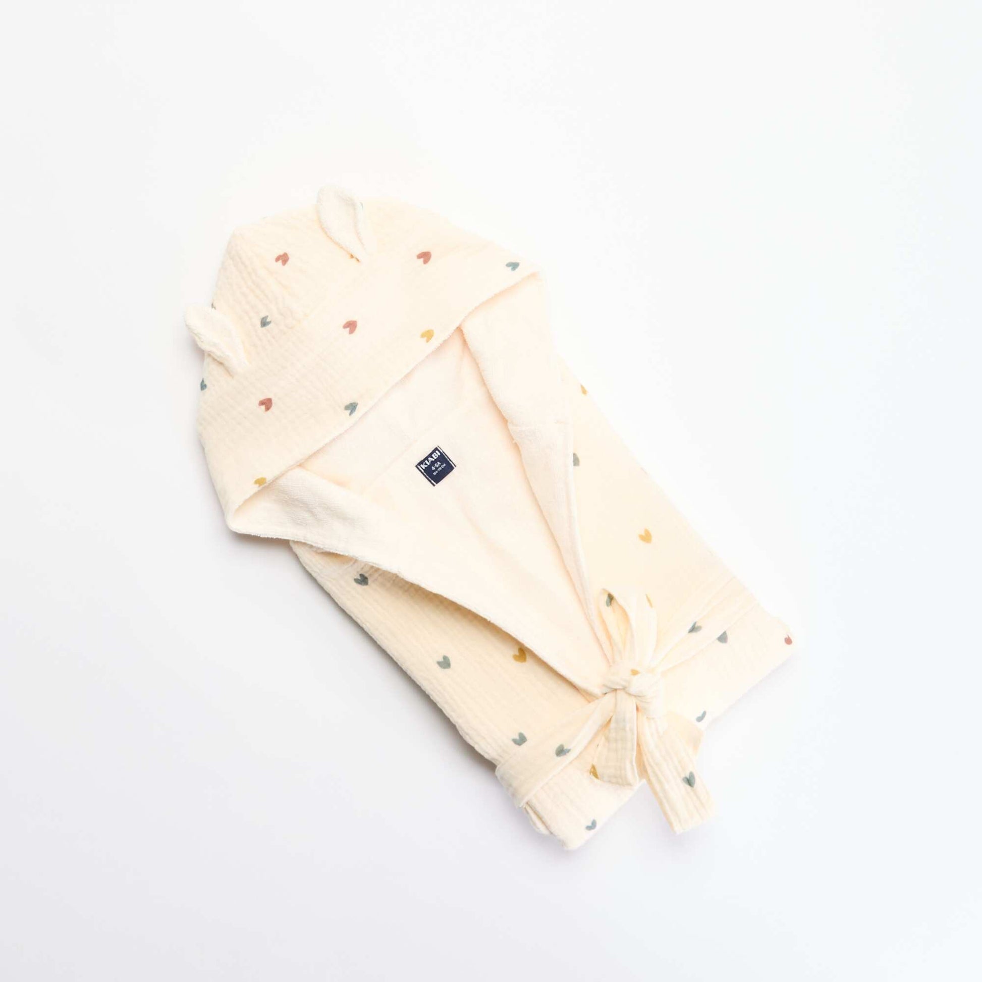 Terry and Cotton Gauze Bathrobe - Kiabi Home BEIGE