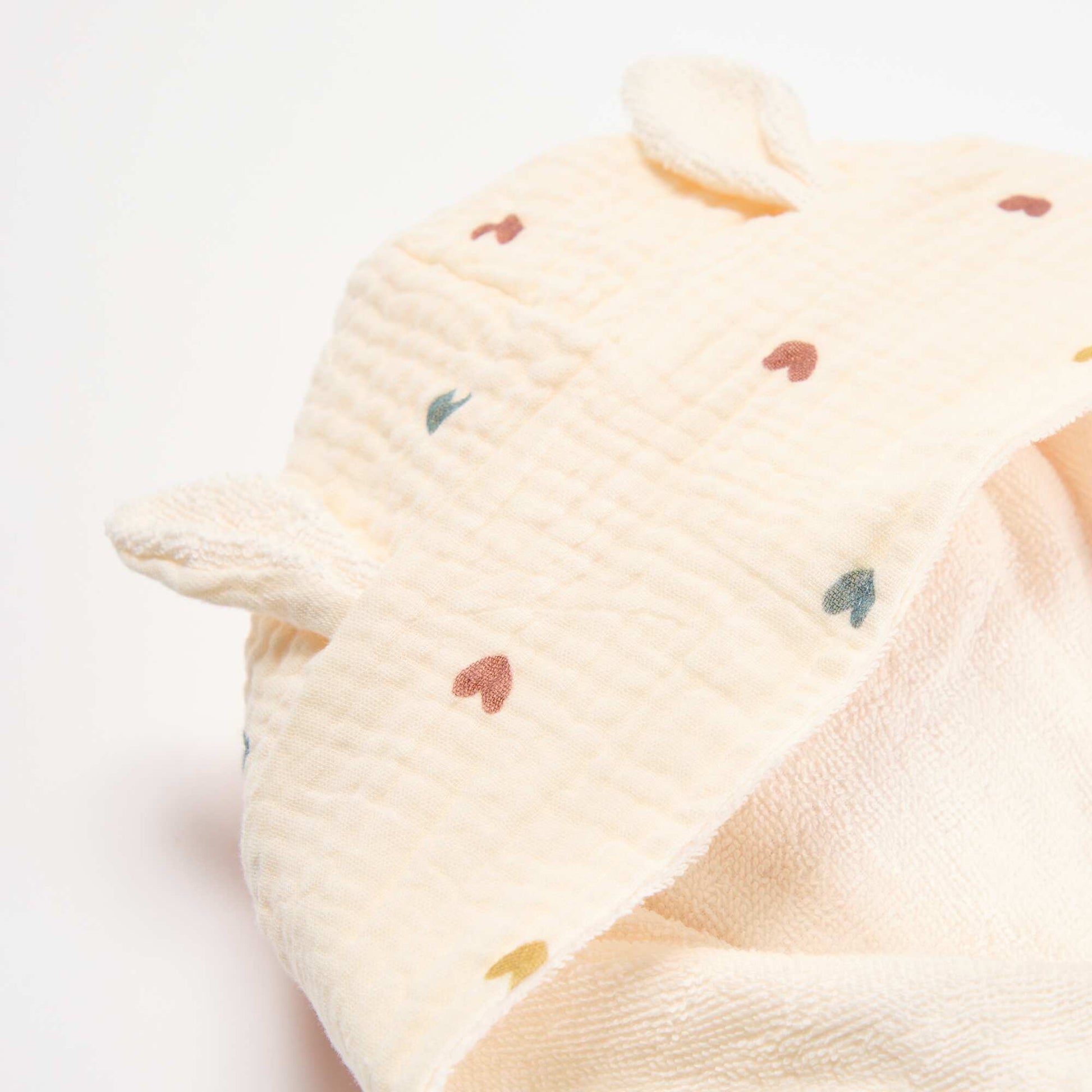 Terry and Cotton Gauze Bathrobe - Kiabi Home BEIGE