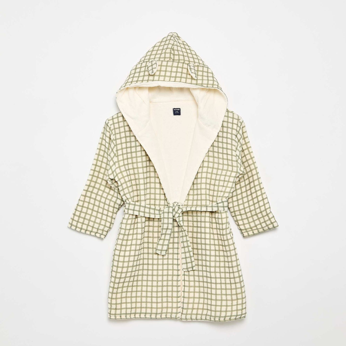 Terry and Cotton Gauze Bathrobe - Kiabi Home KHAKI