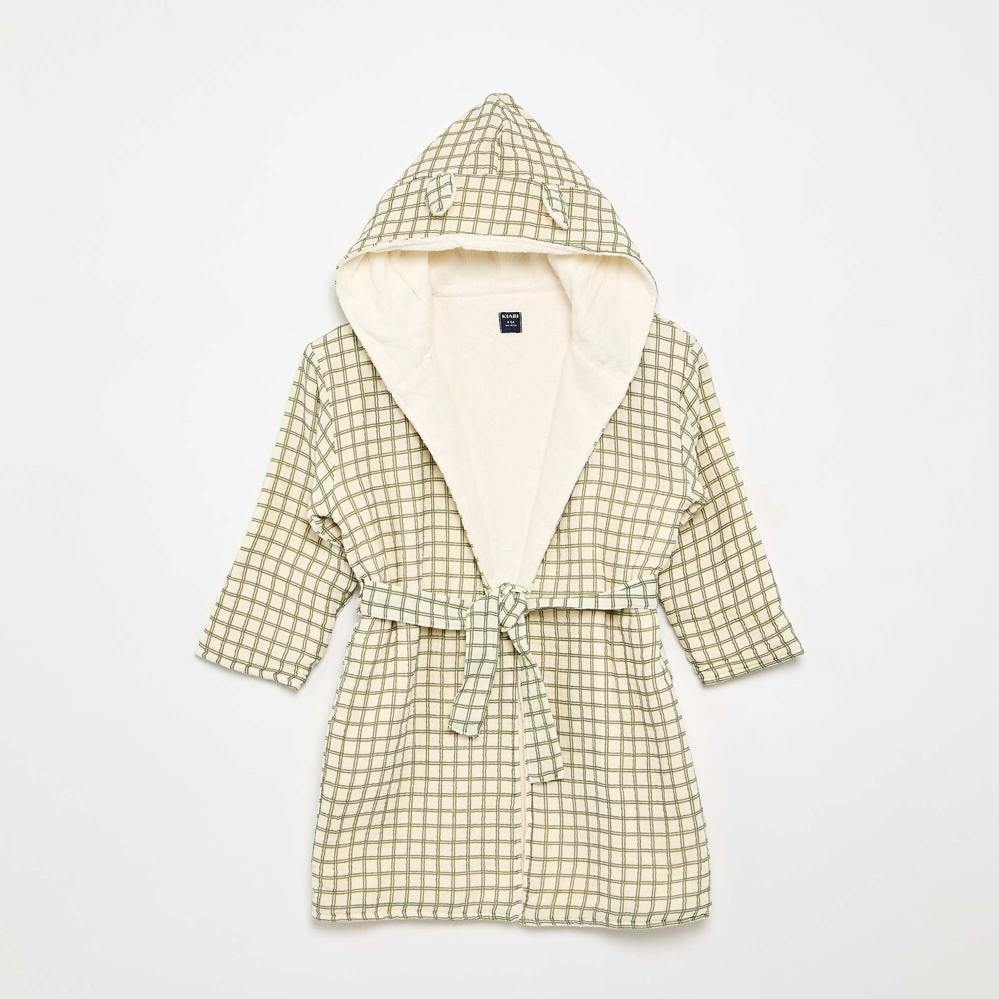 Terry and Cotton Gauze Bathrobe - Kiabi Home KHAKI