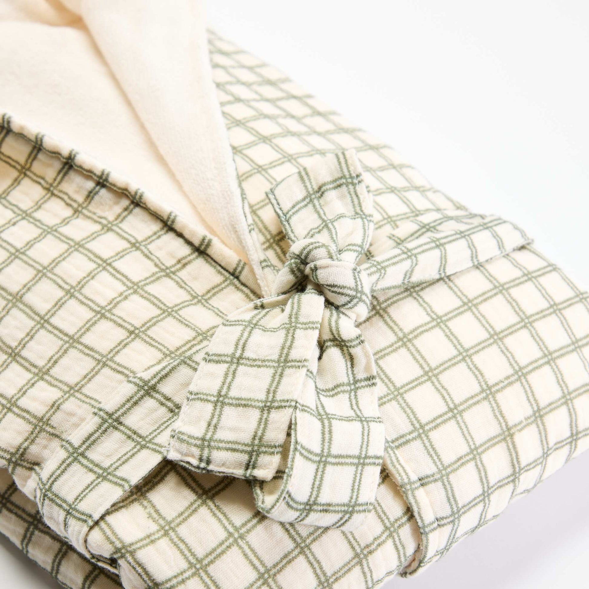 Terry and Cotton Gauze Bathrobe - Kiabi Home KHAKI