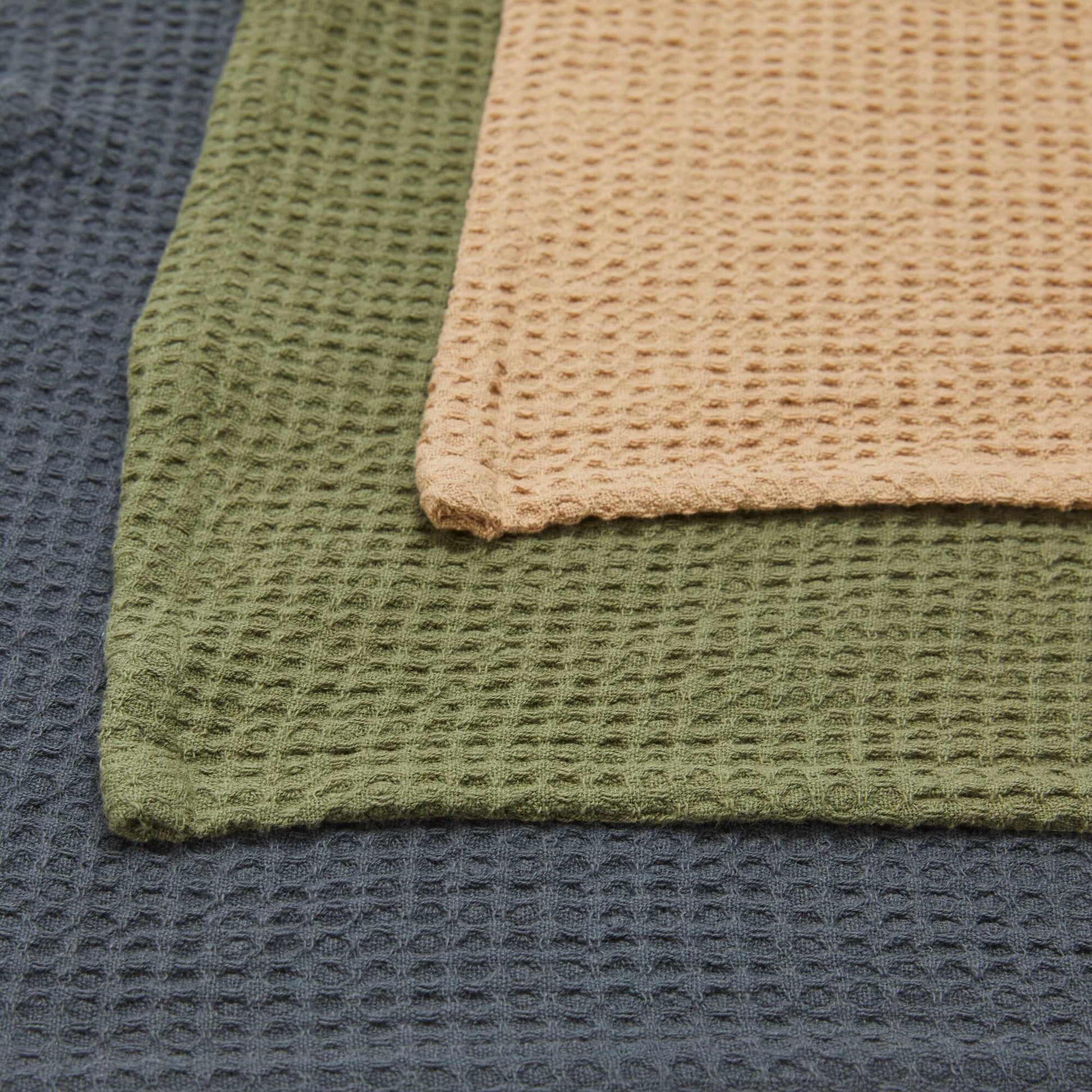 Honeycomb Rectangular Tea Towel GREEN