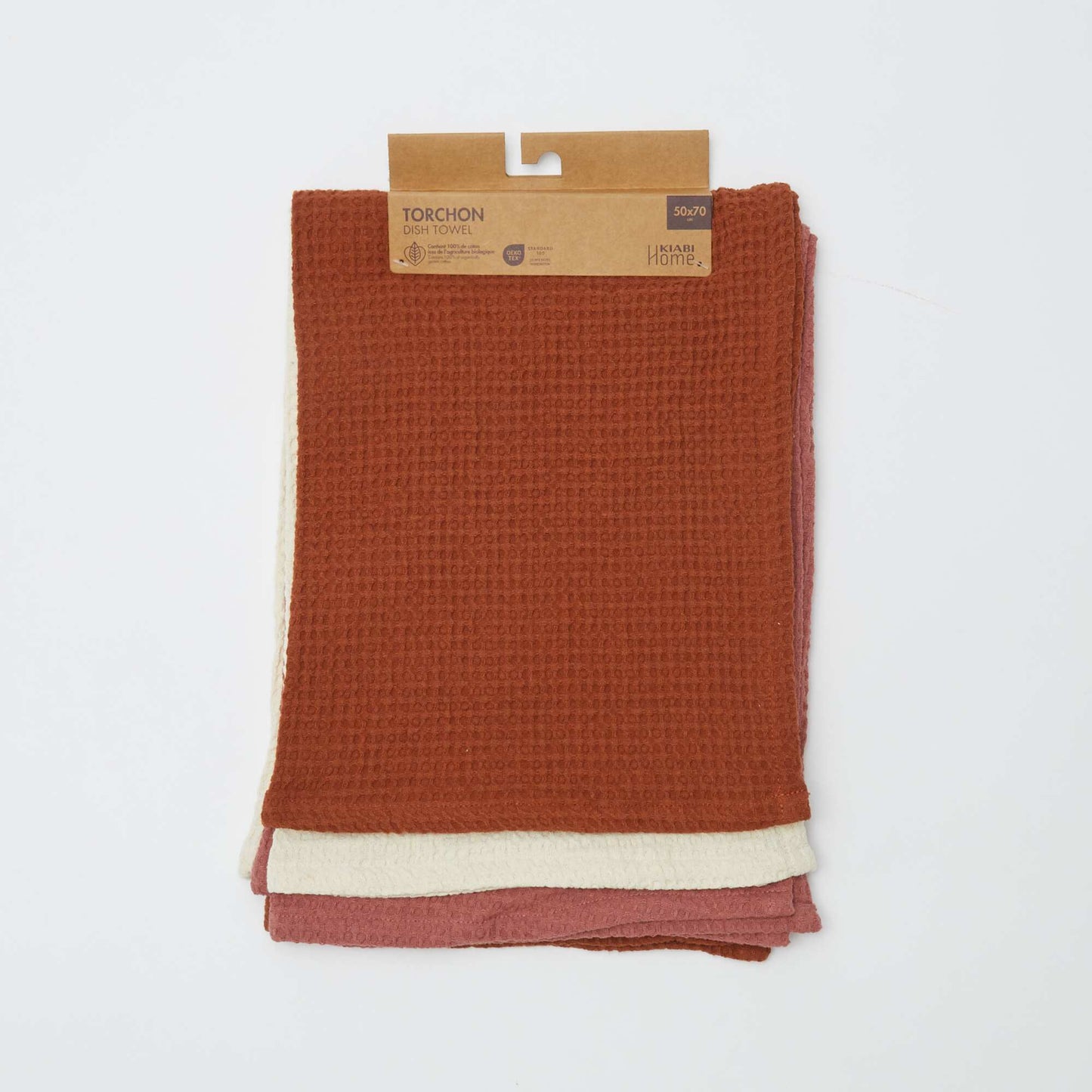 Honeycomb Rectangular Tea Towel ORANGE