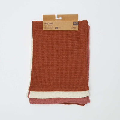 Honeycomb Rectangular Tea Towel ORANGE