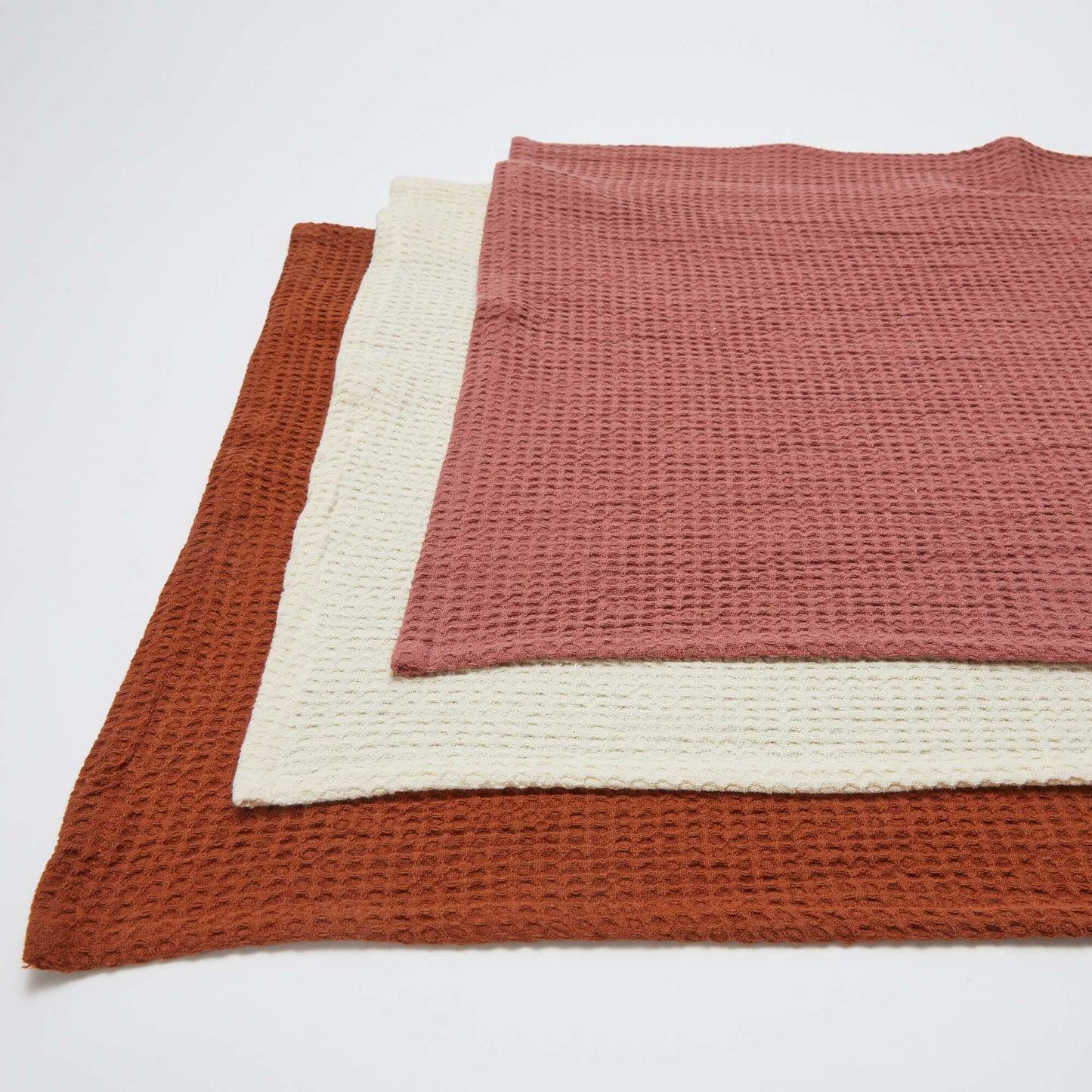 Honeycomb Rectangular Tea Towel ORANGE