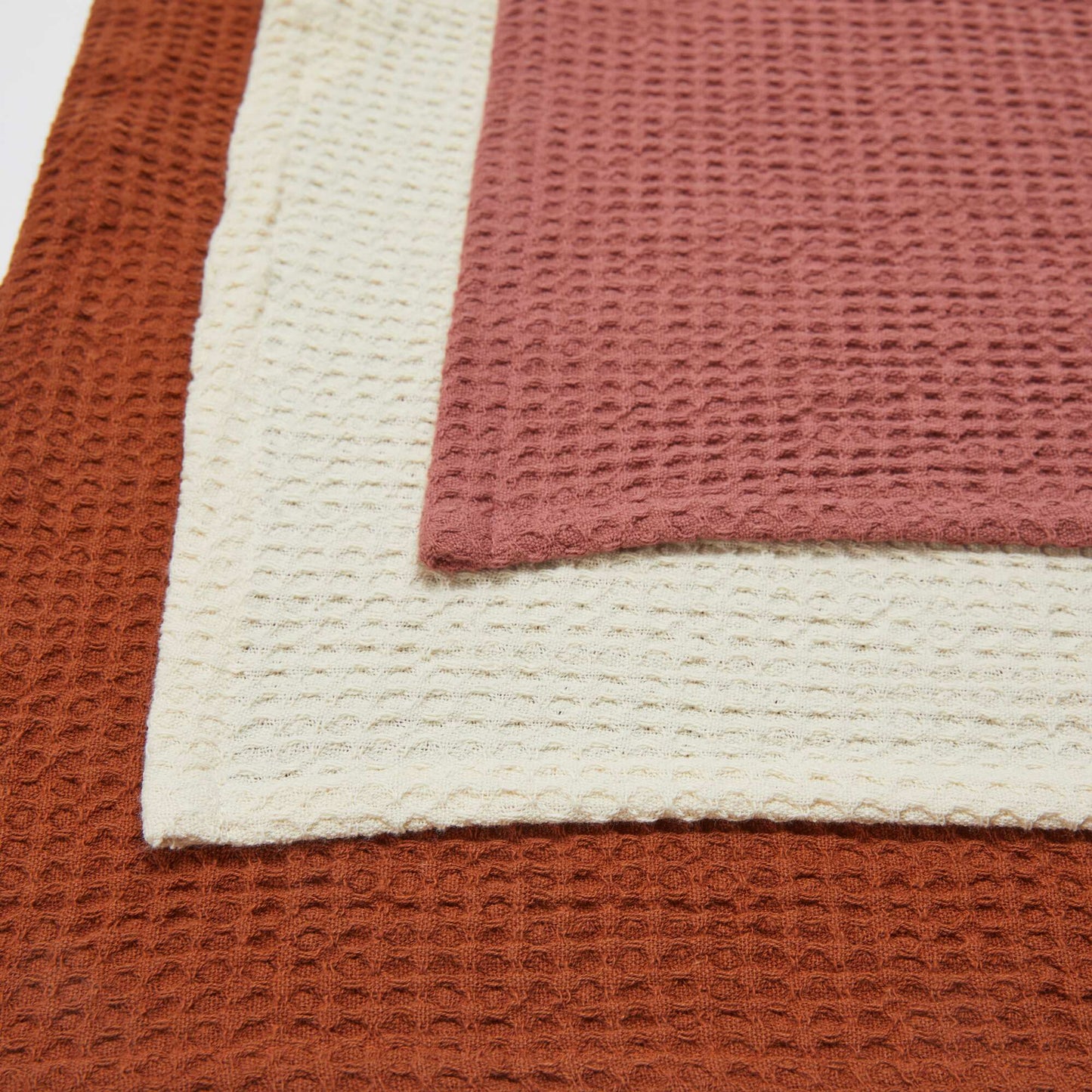 Honeycomb Rectangular Tea Towel ORANGE