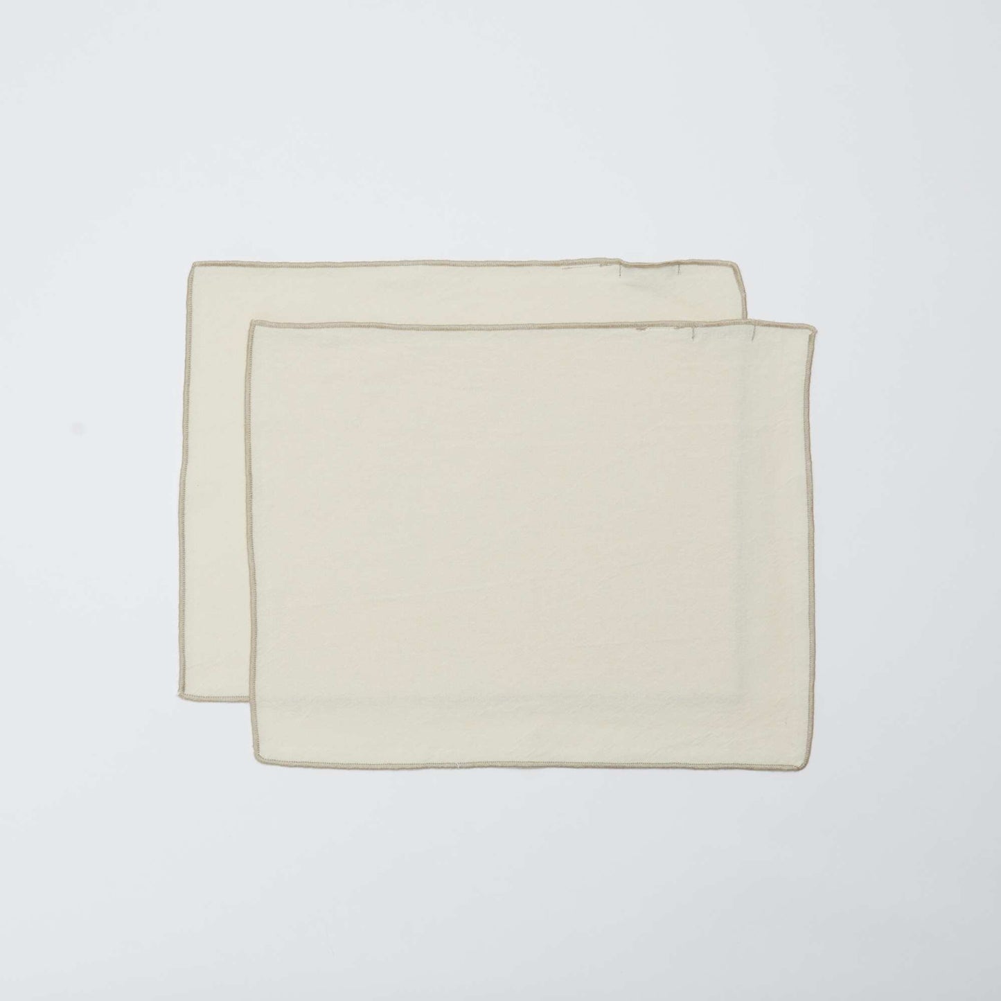 Set of 2 2-in-1 Plain Placemats/Napkins (32x40 cm) - Kiabi Home WHITE