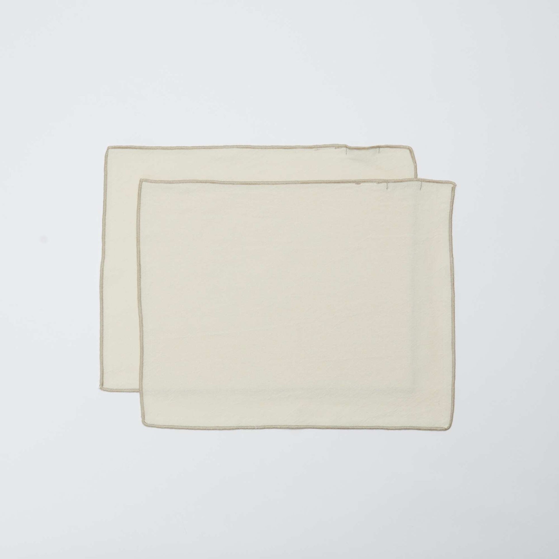 Set of 2 2-in-1 Plain Placemats/Napkins (32x40 cm) - Kiabi Home WHITE
