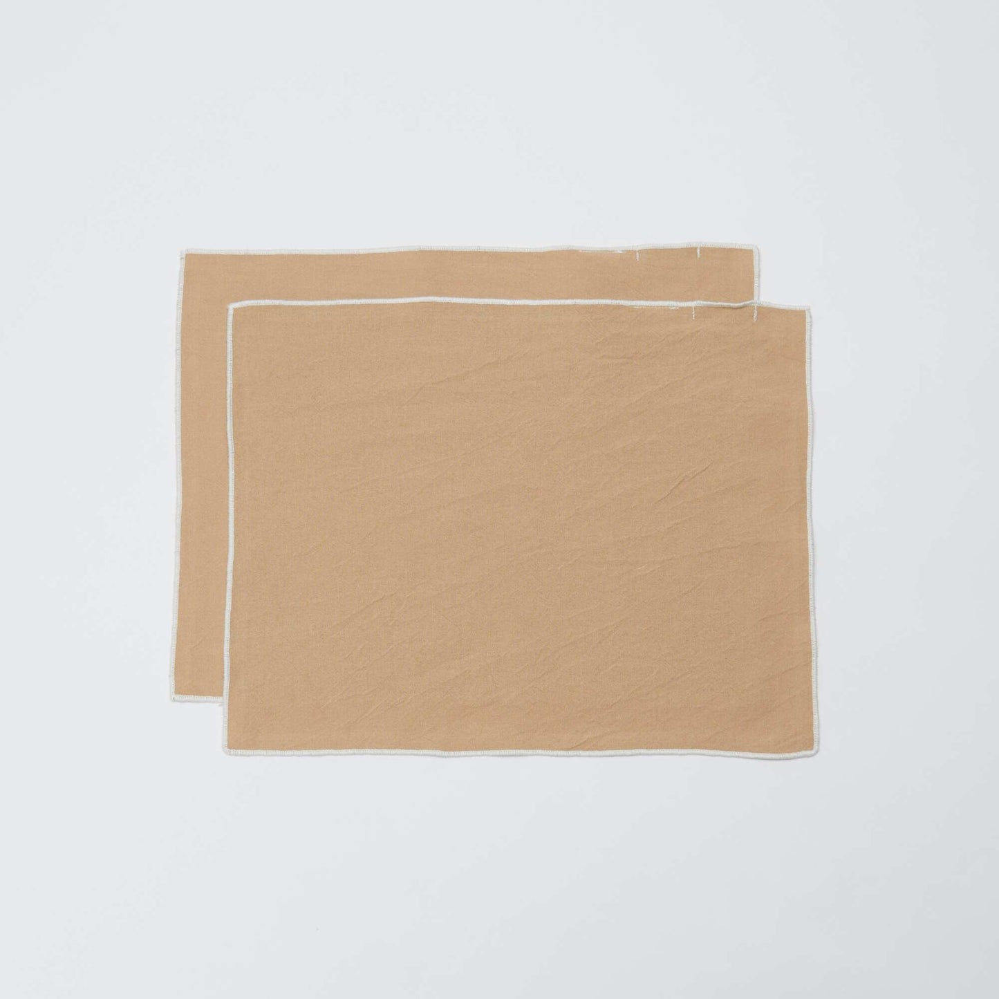 Set of 2 Plain 2-in-1 Placemats/Napkins (32x40 cm) - Kiabi Home BEIGE