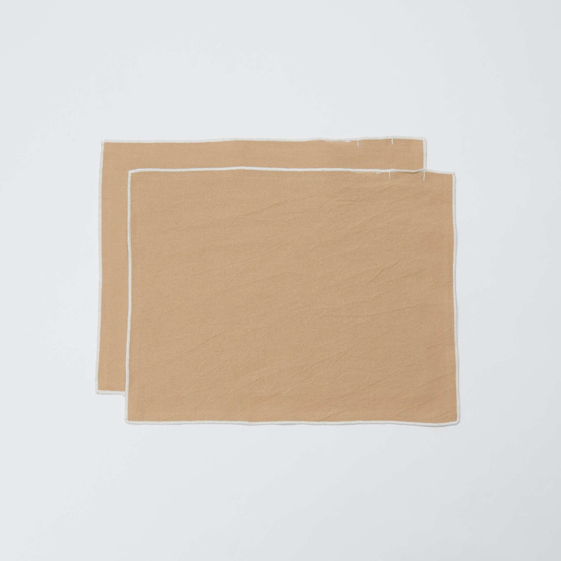 Set of 2 Plain 2-in-1 Placemats/Napkins (32x40 cm) - Kiabi Home BEIGE