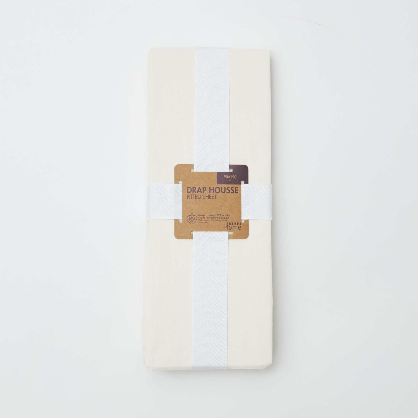 Fitted sheet for 1 person (90x190) in cotton - Kiabi Home WHITE