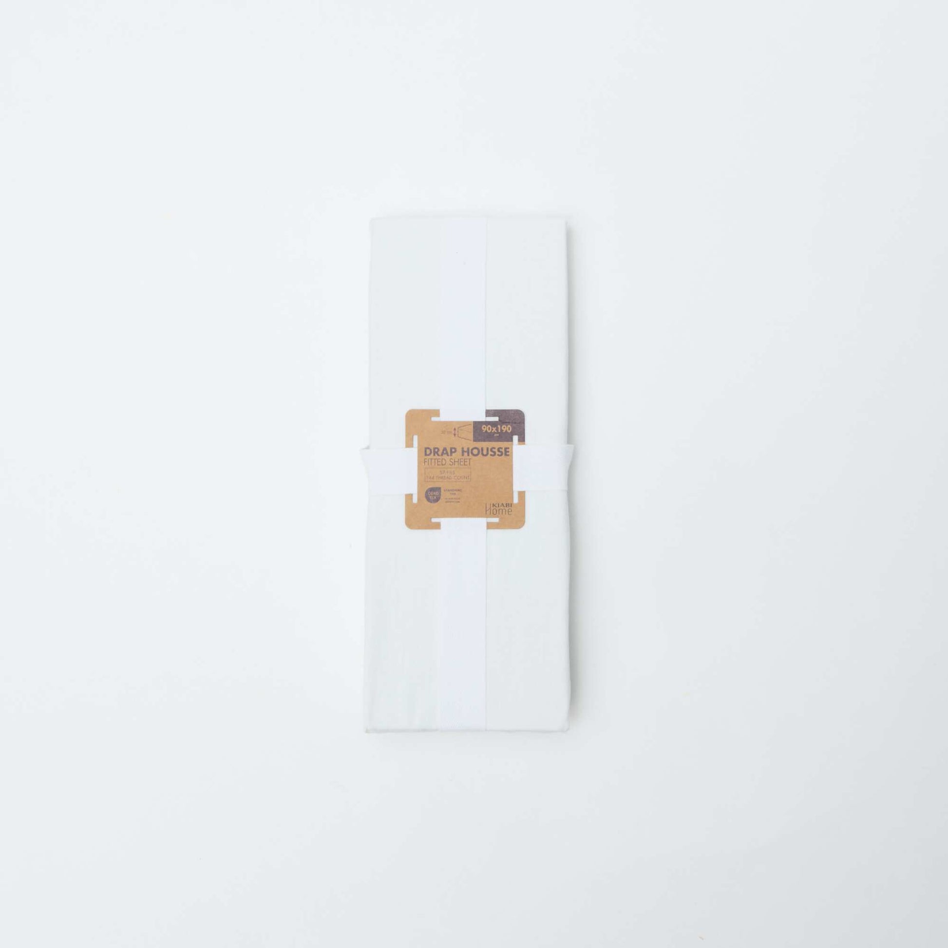 Single Cotton Fitted Sheet (90x190) - Kiabi Home WHITE