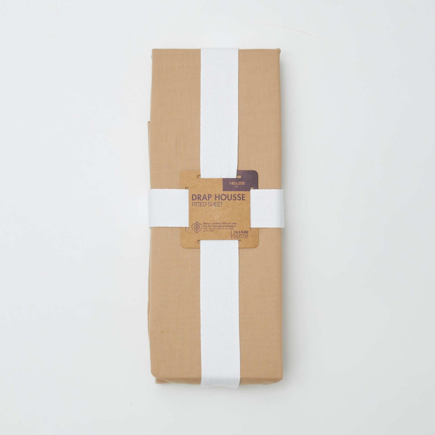 Solid Fitted Sheet 140 x 200 cm BEIGE