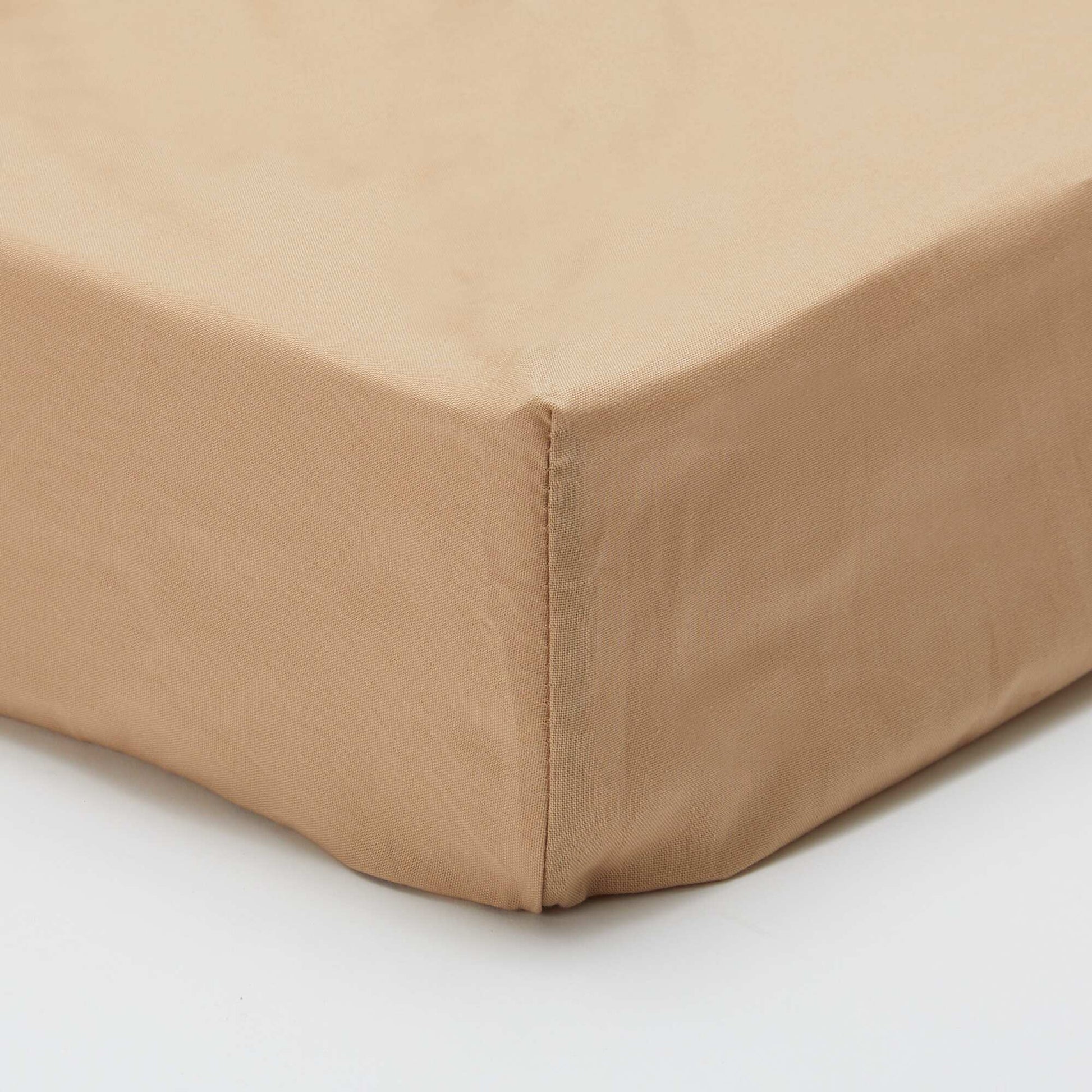 Solid Fitted Sheet 140 x 200 cm BEIGE