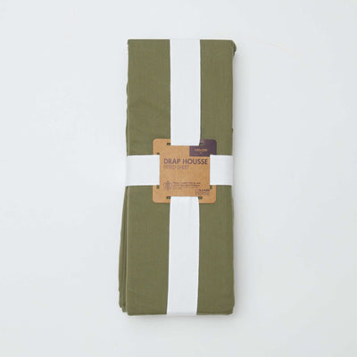 Solid Fitted Sheet 140 x 200 cm GREEN
